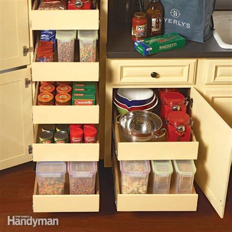 unfinished pull out cabinet organizers